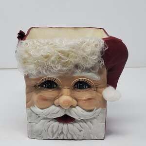 Santa w/Glasses Face Ceramic Handpainted Bags Made in the USA